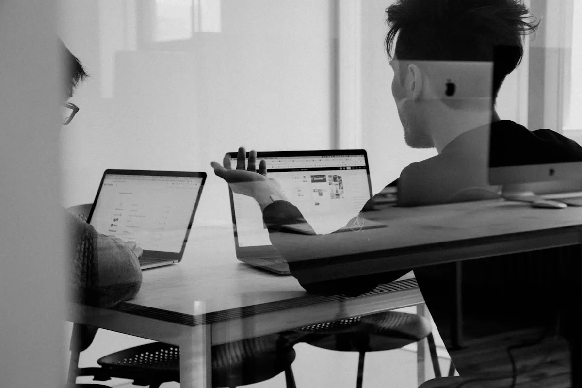 Strategy meeting in modern office